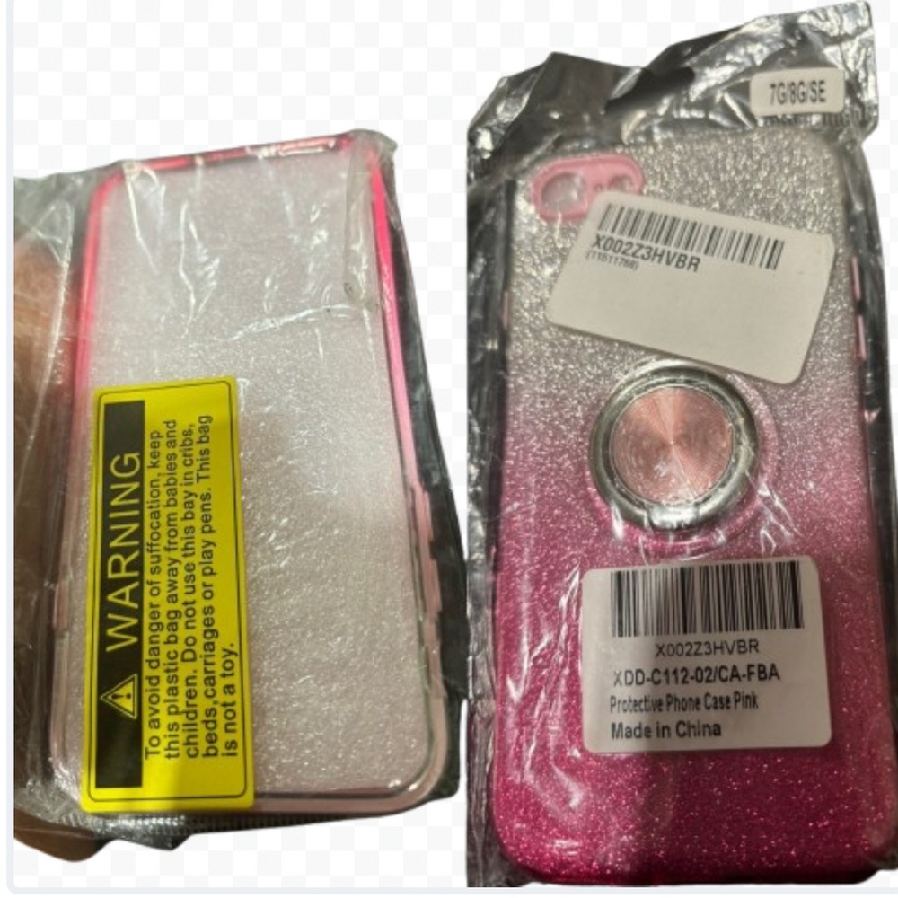 Bnwt Pink glitter cell phone bundle